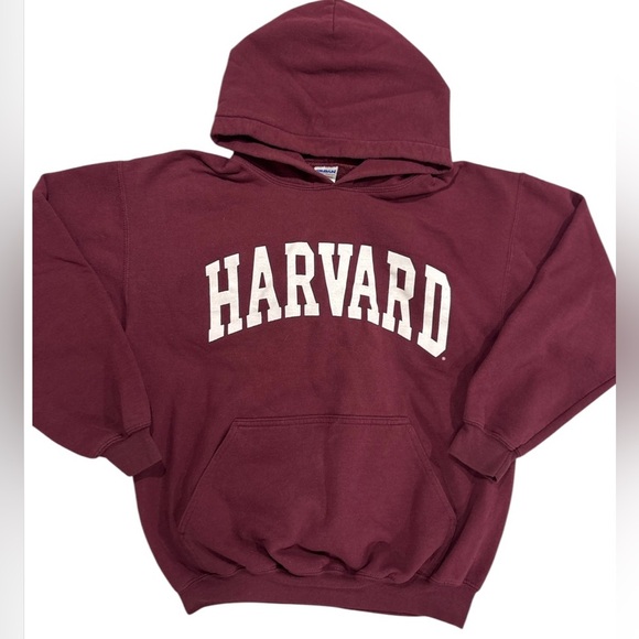 Gildan Sweaters - Glidan Maroon Red White Lettering HARVARD Sweater Women’s Size Medium